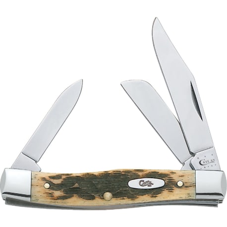 Case Amber Bone CV Medium Stockman Pocket Knife