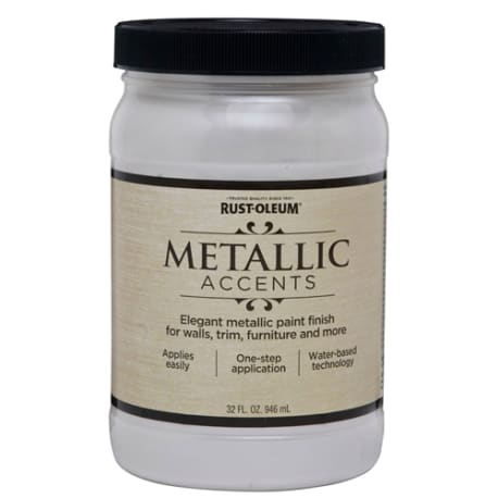 Rust-Oleum Metallic Accents White Pearl Paint, Quart