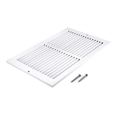 Accord Ventilation 8 in. x 14 in. Return Air Baseboard Grille, White