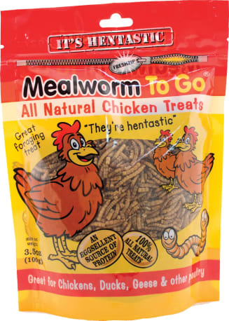 Hentastic Mealworm to Go Chicken Treats, 3.5 oz.