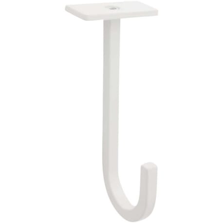 National White Steel Long Ceiling Plant Hook, 5 in.