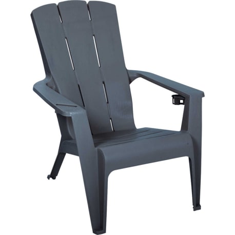 Gracious Living Flat Gray Deluxe Contour Adirondack Chair