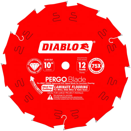 Diablo 10-In. 12-Tooth Laminate Flooring Saw Blade