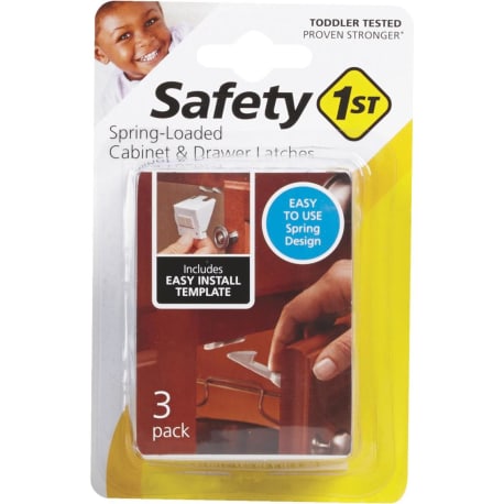 Safety 1st White Plastic Spring Loaded Cabinet And Drawer Latch 3 Pack Hartville Hardware Safety 1st White Plastic Spring Loaded, Safety 1st Spring Loaded Cabinet And Drawer Latches Installation