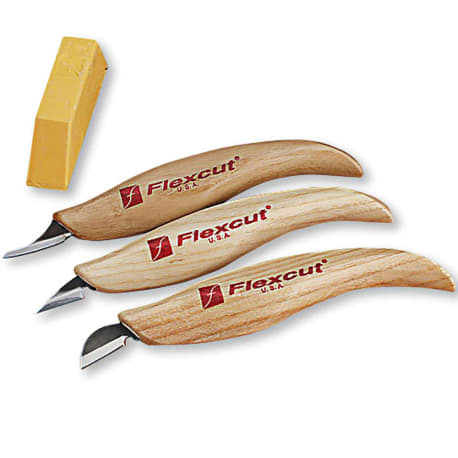 Flexcut 3 Pc. Slim Handle Detail Knife Set