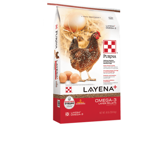 Purina Layena Plus Omega-3 Chicken Feed, 40 lb.