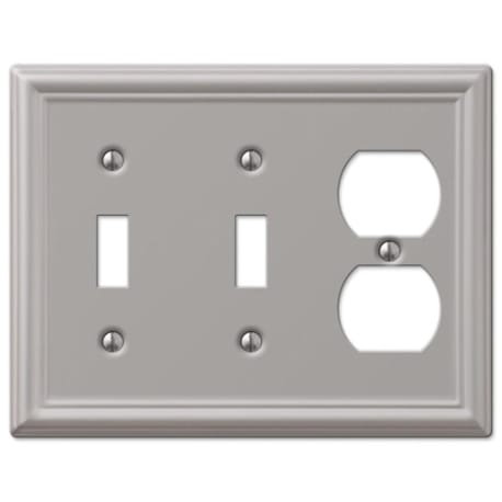 Amerelle 2 Toggle-Duplex Chelsea Stamp Steel Brushed Nickel