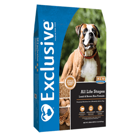 Exclusive Lamb & Brown Rice All Life Stages Dog Food, 15 lb.