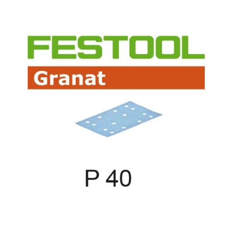 Festool 497117 80x133 Granat P40 Sheet Abrasives, 50 ct