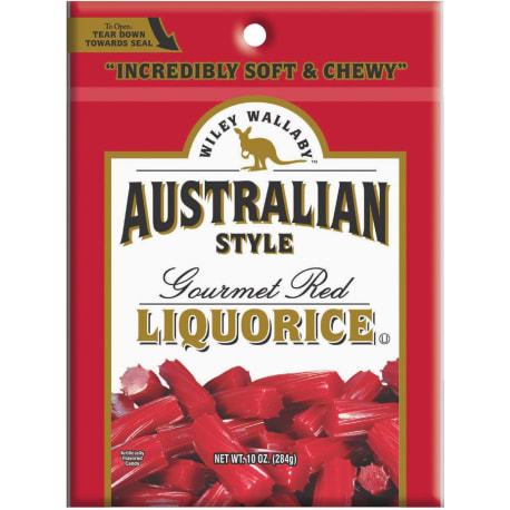 Wiley Wallaby Australian Style Red Liquorice, 10 oz.