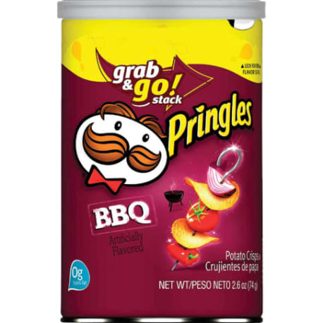 Pringles Barbecue Potato Chips, 2.6 oz.