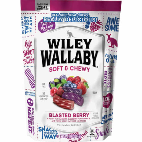 Wiley Wallaby Blasted Berry Liquorice Candy, 10 oz.