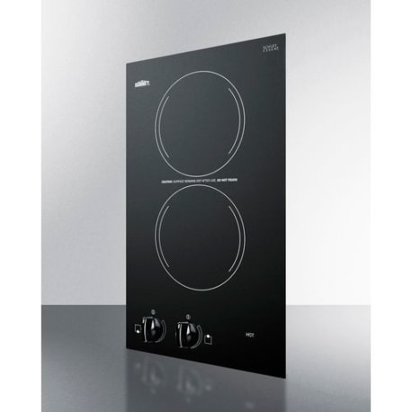 Summit 12" Wide 230V 2-Burner Radiant Cooktop