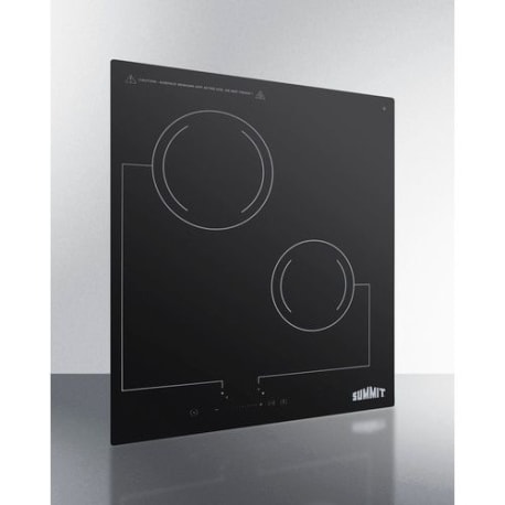 Summit 18" Wide 220V 2-Burner Radiant Cooktop