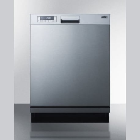 Summit 24" wide ENERGY STAR certified built-in dishwasher made in Europe with stainless steel door and front controls