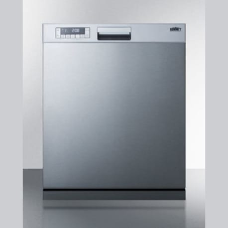 Summit 24" wide ENERGY STAR certified ADA compliant built-in dishwasher made in Europe with stainless steel door and front controls