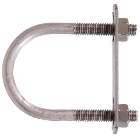 Hillman 5/16 x 2-1/2 x 1-3/8" Stainless Steel U-Bolt with Plate and Hex Nuts