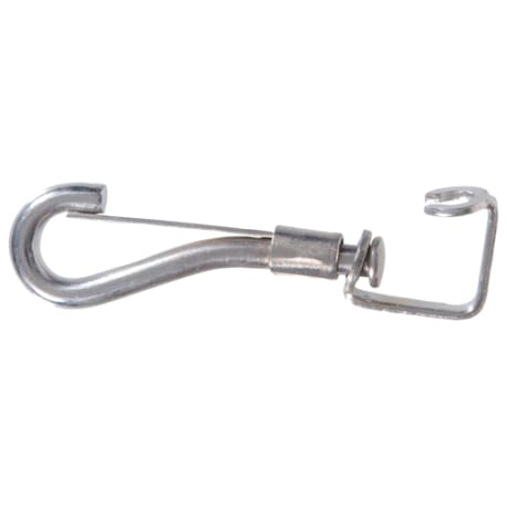 Hillman 1/0 & 2/0 In. Spring Snap Open Eye Swivel w/Chain Snap, Zinc-Plated