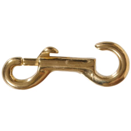 Hillman  Solid Brass Bolt Snap with Open Fixed Eye, 3/8 x 3-5/16 in.