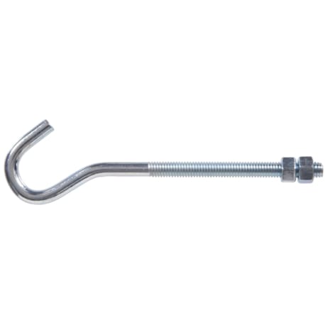 Hillman 5/16-18 x 6 In. Clothesline Hook Bolt w/2 Hex Nuts Zinc-Plated