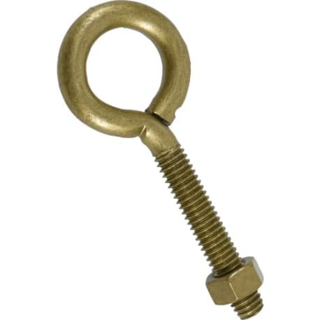 Hillman Gold-Plated Eye Bolt w/ Hex Nut, 5/16"-18 x 3-1/4"