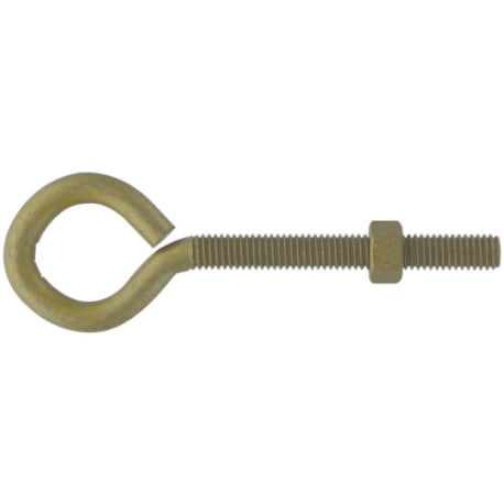 Hillman Gold-Plated Eye Bolt w/ Hex Nut, 5/16"-18 x 4"