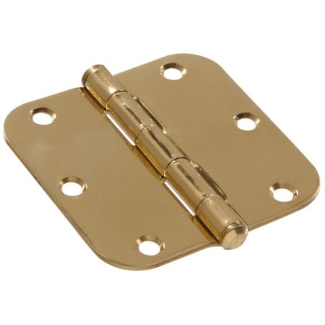 Hillman Solid Brass Residential Door Hinge with Round Corner, 3-1/2 in.