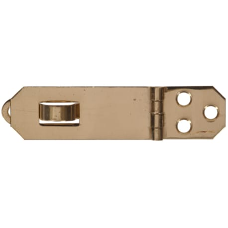 Hillman 3/4 x 2-3/4" Bright Brass Decorative Mini Hasp - Bright Brass Finish