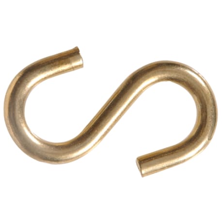 Hillman  .121  x 1 In. Brass-Plated S-Hook