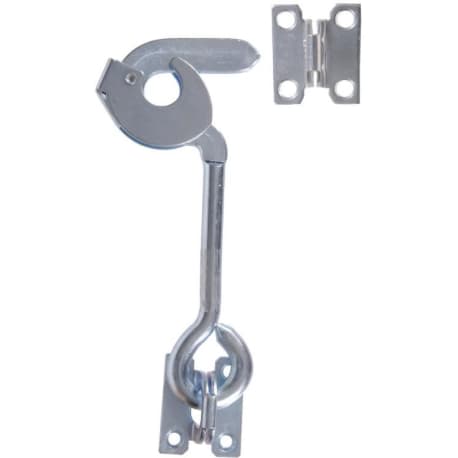 Hillman 8 in. Extra Heavy Safety Hook with Plate Staples, Zinc-Plated