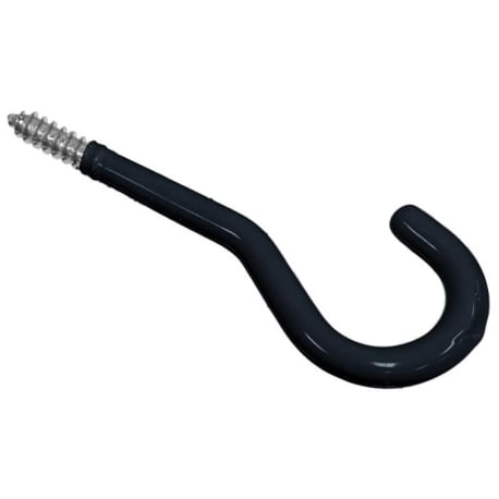 Hillman All Purpose Screw Hook- Black Vinyl Coated