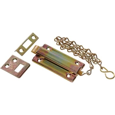 Hillman Zinc & Yellow Dichromate Reversible Chain Bolt, 3 in.