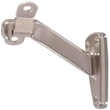 Hardware Essentials Satin Nickel Handrail Bracket, Poly-bag