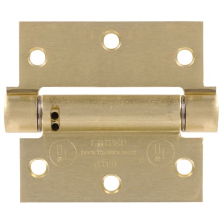 Hillman 4 in. Adjustable Spring Hinge - Square Corner - Satin Brass Finish