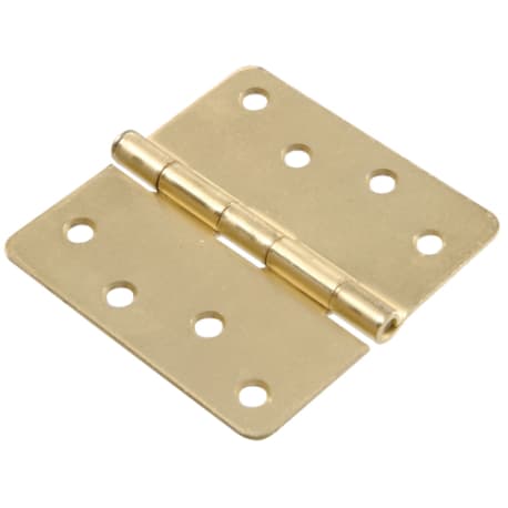 Hardware Essentials 1/4 In. Round Corner Door Hinge Satin Brass, 5-Pack