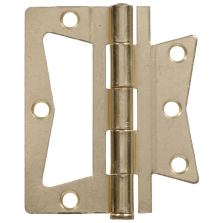 Hillman 3-1/2 in. Non Mortise Hinge with Removable Pin Brass Finish