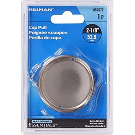 Hillman Satin Nickel Cup Pull, 2-1/8 in.