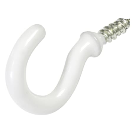 Hillman 3/4 In. Cup Hook White Vinyl 50-Pack