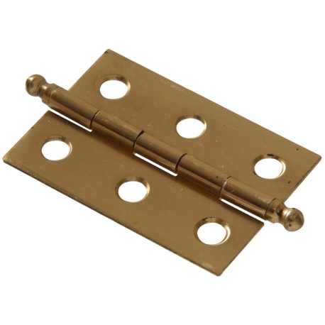 Hillman 2 x 1-3/8 in. Solid Brass Ball Tipped Hinge - Bright Brass Finish