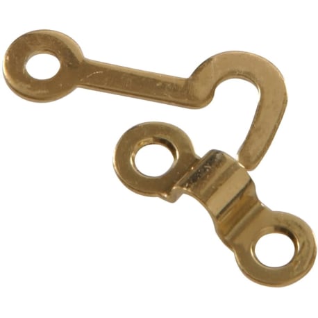 Hillman Solid Brass Decorative Hook with Staples Bright Brass