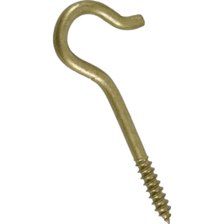 Hillman Gold-Plated Screw Hook, #4 x 3-7/8"