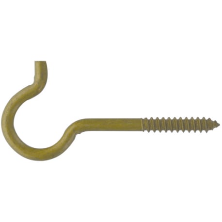 Hillman Gold-Plated Screw Hook, #0 x 4-15/16"