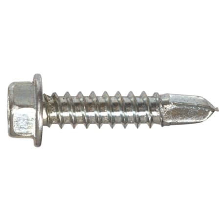 Hillman 1/4-14 x 1-1/4 In. Hex Washer Head Self Drilling Screw with Washer