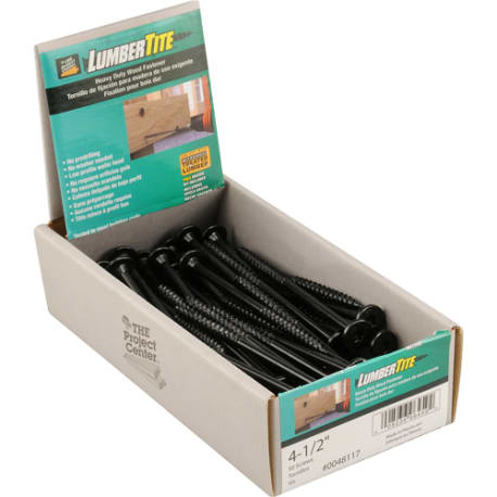 Power Pro 1/4 In. x 4-1/2 In. Lumber-Tite Heavy Duty Wood Screws, 50-Pack