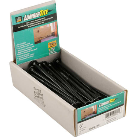 Power Pro 1/4 In. x 6 In. Lumber-Tite Heavy Duty Wood Screws, 50-Pack