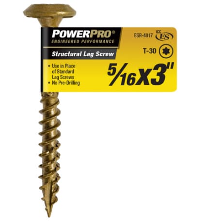 Power Pro 5/16 In. x 3 In. Structural Lag Screw