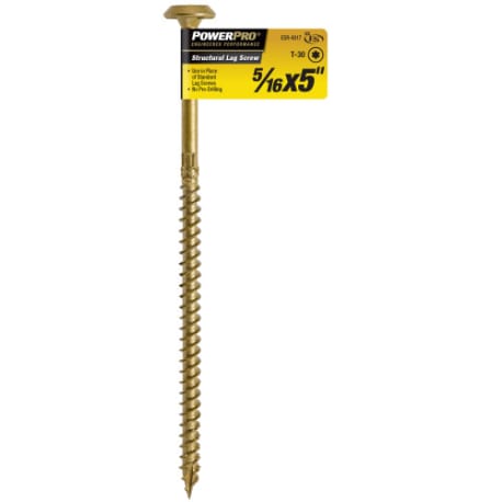 Power Pro 5/16 In. x 5 In. Structural Lag Screw