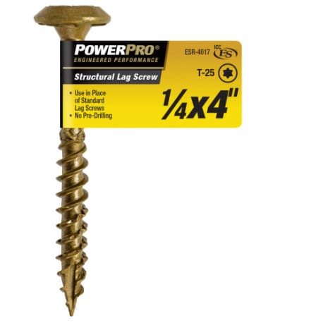 Power Pro 1/4 In. x 4 In. Structural Lag Screw