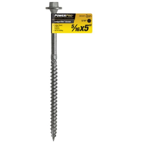 Power Pro 5/16 In. x 5 In. LedgerTite Structural Screw