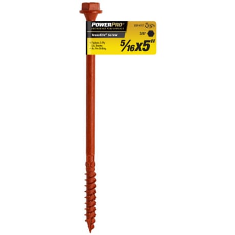 Power Pro 5/16 In. x 5 In. TrussTite Structural Screw